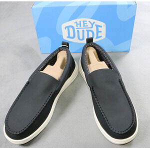 Hey Dude Paul Slip On Loafer Mens 7 Black Comfort Casual Lightweight Shoes NIB